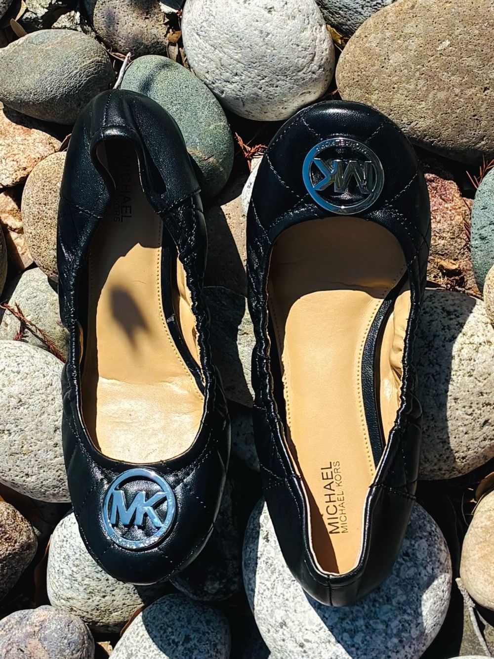 Michael Michael Kors Fulton Quilted black flats sz 7.5